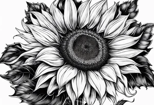 Sunflower sleeve tattoo idea