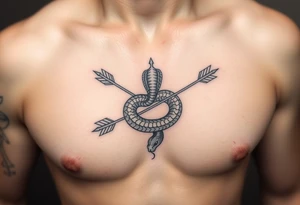 snake with arrow with around chest
, tattoo idea