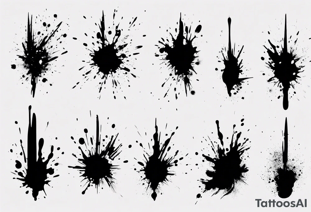 Paint brush splatter tattoo idea