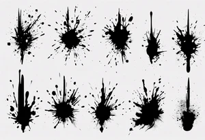 Paint brush splatter tattoo idea