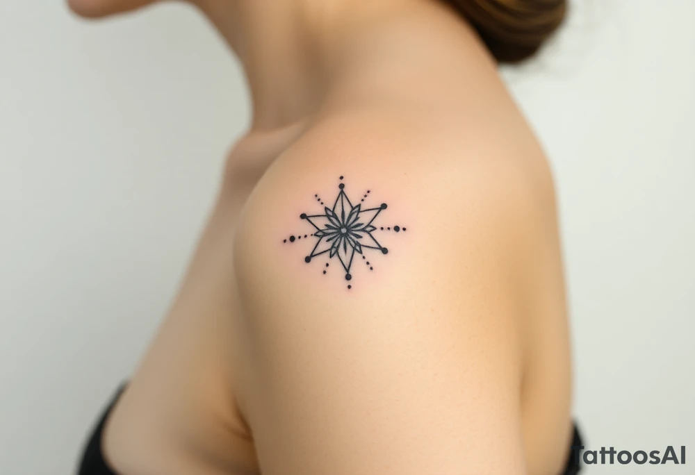 Create a star tattoo design. tattoo idea