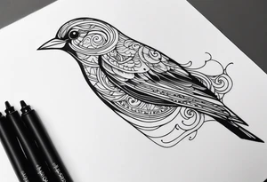 Semicolon Bird tattoo idea