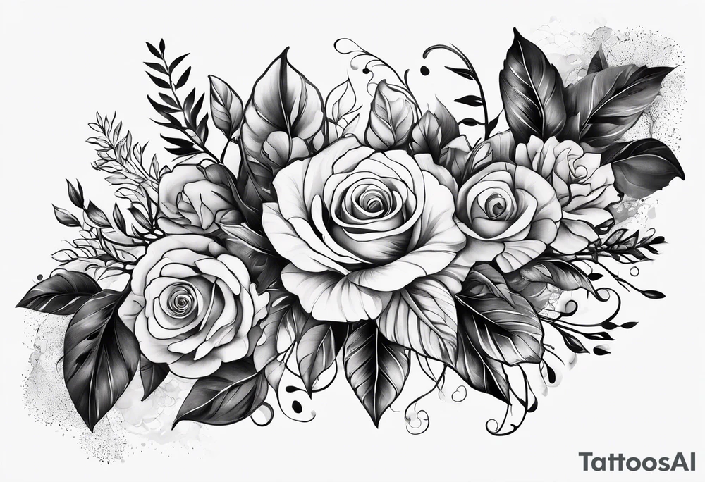 Horizontal tattoo inspired by nature that will go across thigh tattoo idea Horizontal tattoo inspired by nature that will go across thigh tattoo idea