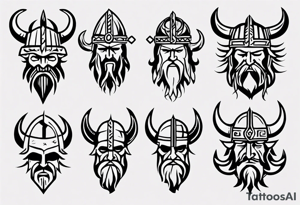 Viking symbols tattoo idea