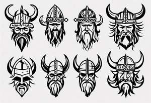 Viking symbols tattoo idea