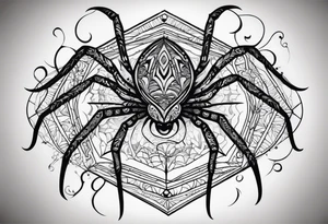a psychedelic spider tattoo idea