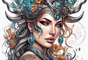 taurus goddess tattoo idea