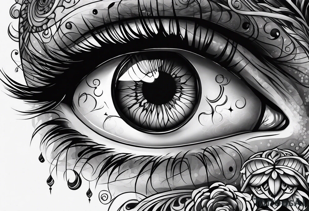 Eye ball tattoo idea