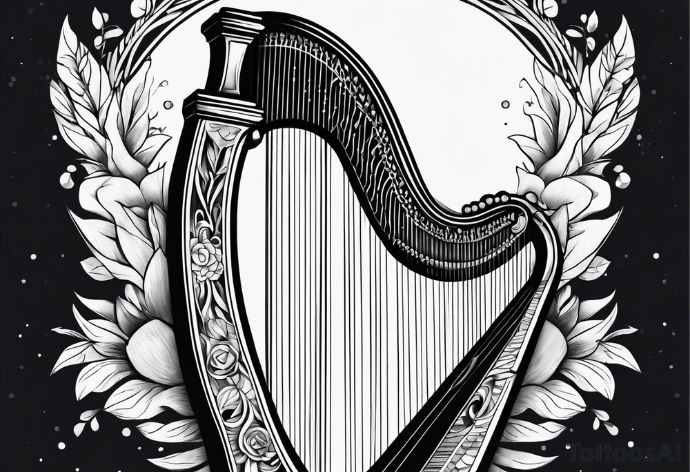 harp tattoo idea