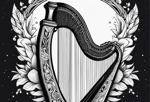 harp tattoo idea
