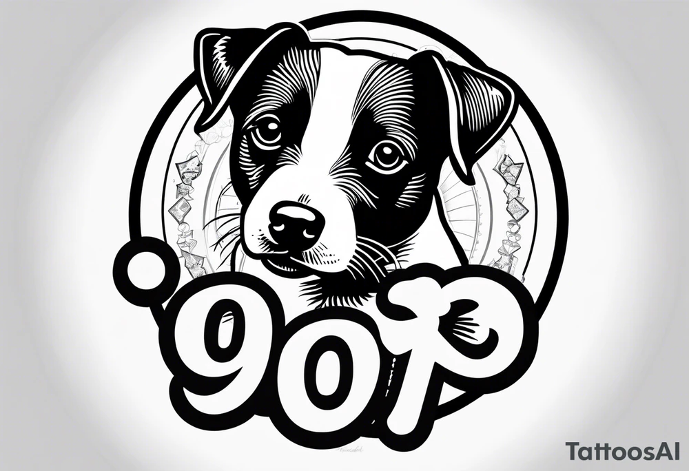 jack Russell
 paw with  coordinates tattoo idea