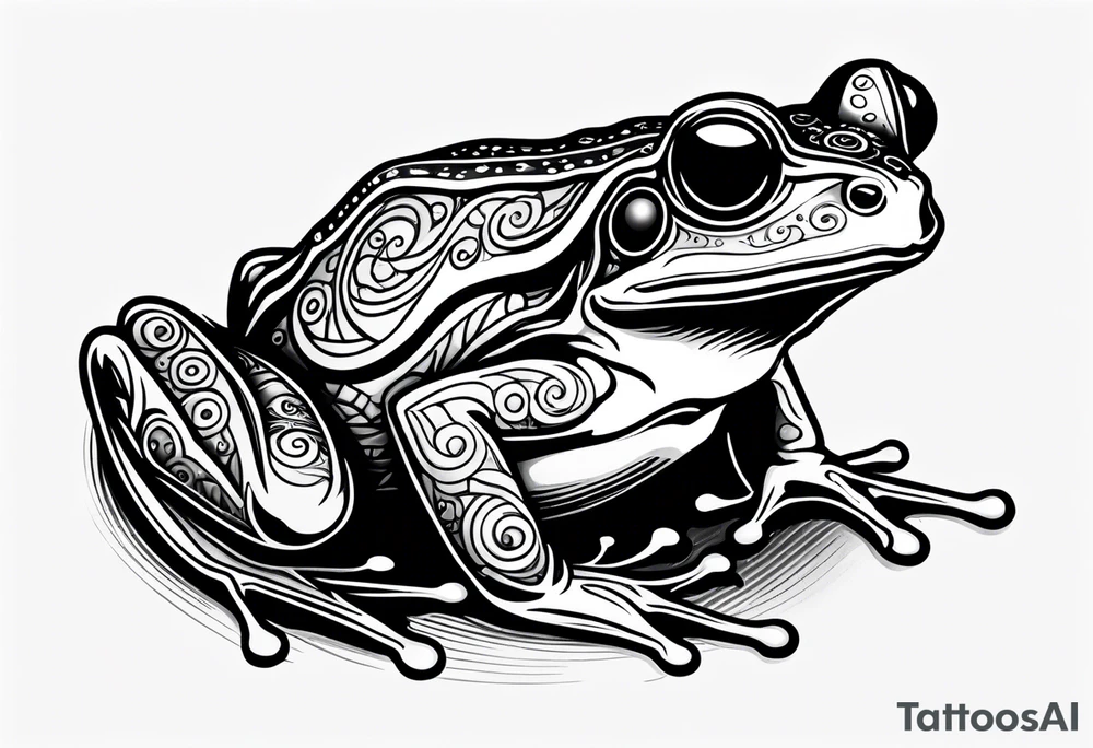 frog 
 american traditional tattoo idea