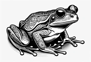 frog 
 american traditional tattoo idea