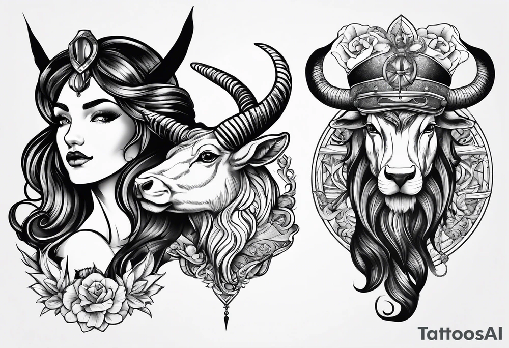 Gemini and Capricorn tattoo tattoo idea