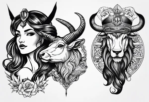 Gemini and Capricorn tattoo tattoo idea