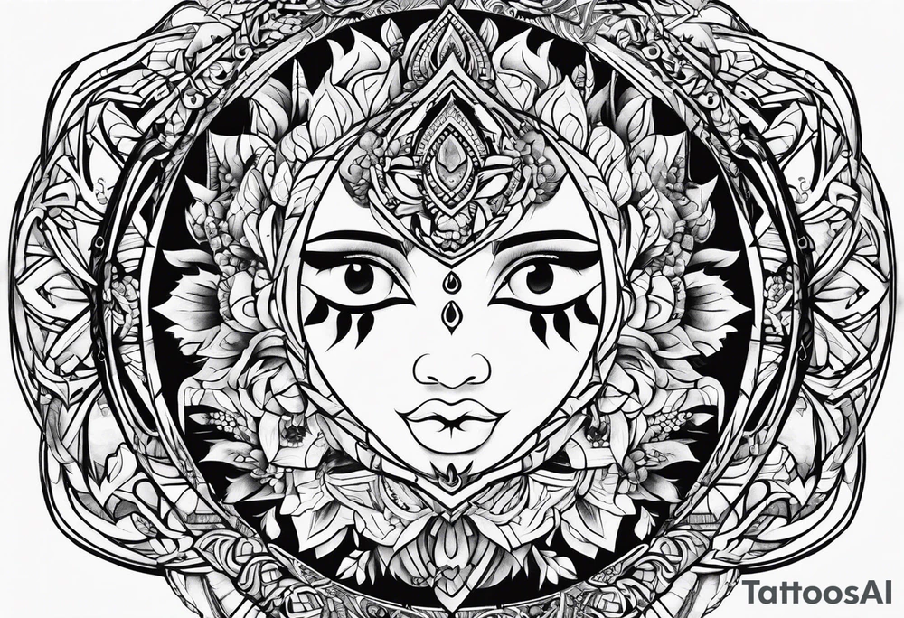 trible sketch tattoo idea