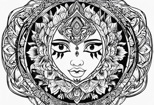 trible sketch tattoo idea
