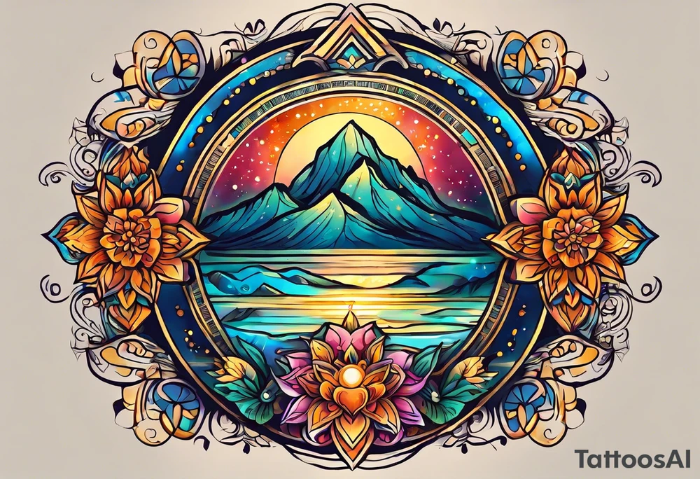 The words "You are a beloved of the universe. You are
as beautiful as the sunrise and as ancient
as the stars. You are a spark of divine love
in human form. Through you goodness &
light flow into this world. Bless you." tattoo idea