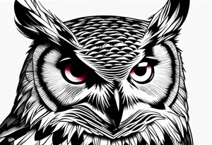 Owl close up tattoo idea