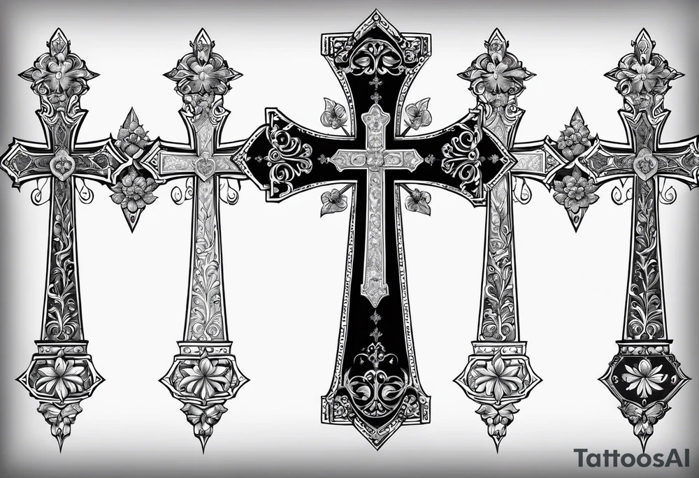 Russian orthodox cross tattoo idea