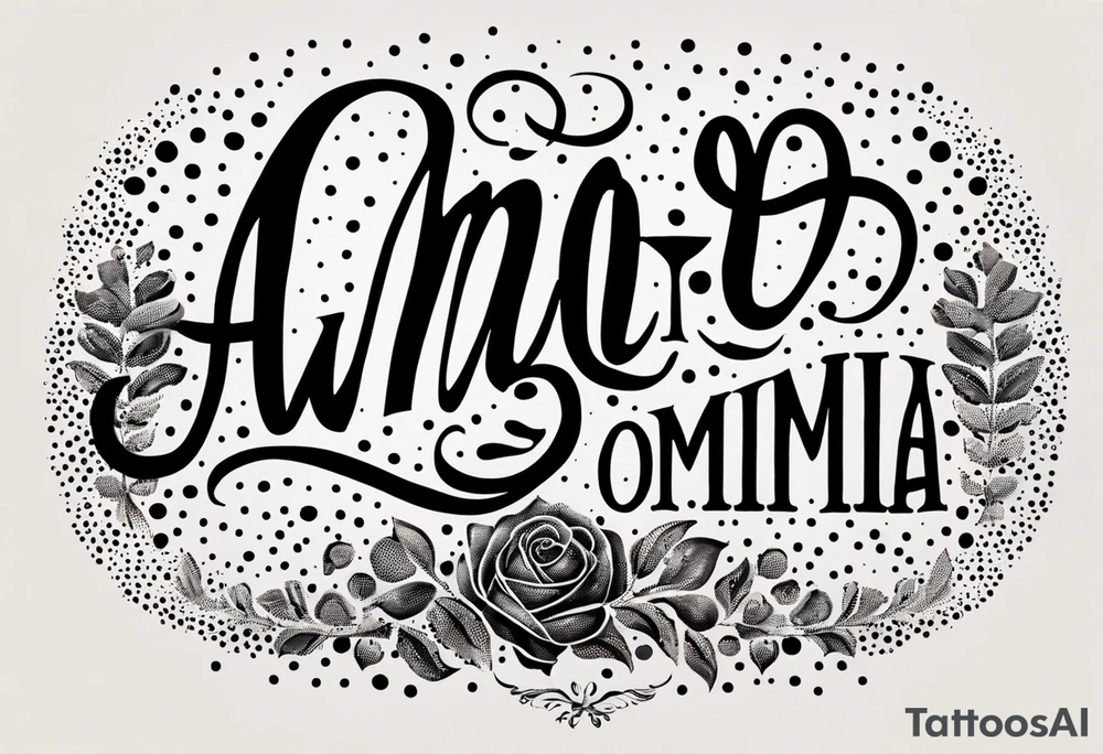 words: amor vincit omnia tattoo idea