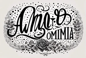 words: amor vincit omnia tattoo idea