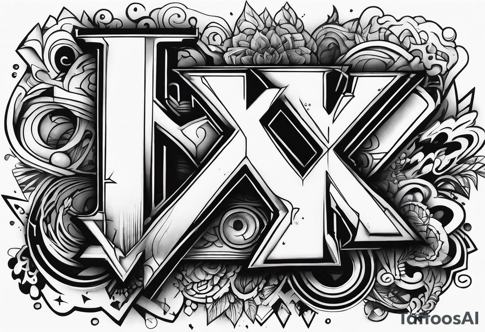 street art graffiti with the words "GenX OG" tattoo idea