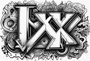 street art graffiti with the words "GenX OG" tattoo idea