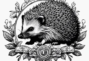 hedgehog with a grenade tattoo idea