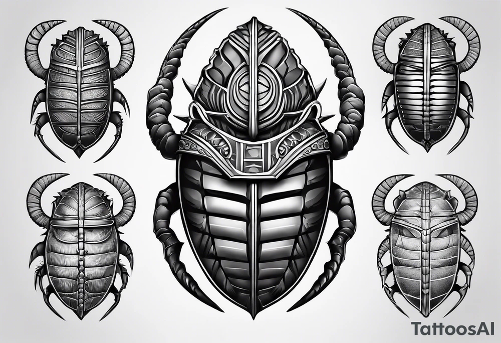 Geometric trilobite tattoo idea