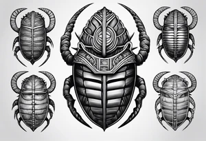 Geometric trilobite tattoo idea