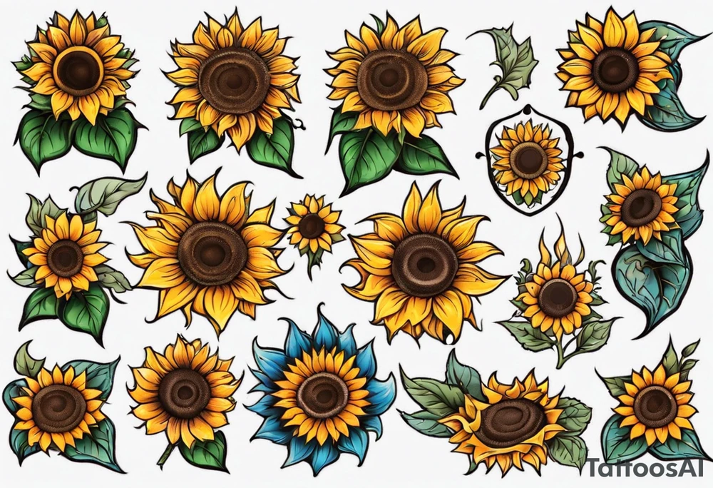 Sunflower tattoo idea