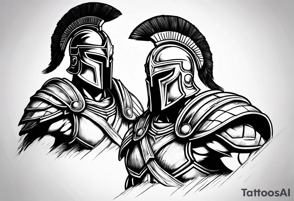 Spartan warrior tattoo idea