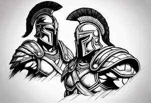 Spartan warrior tattoo idea