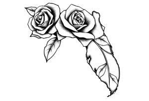 ROSE WITH FLORIDA AS IN THE STEM tattoo idea
