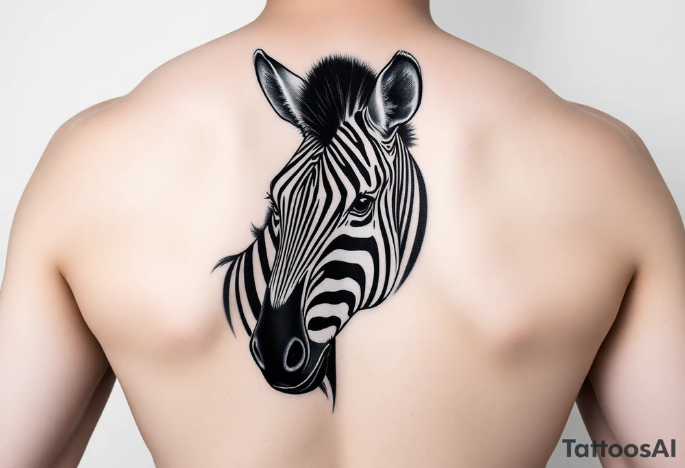 Kombinace býka štíra a panny v geometrickém stylu, zebra pod levým prsem, jednoduché, mužské tattoo idea