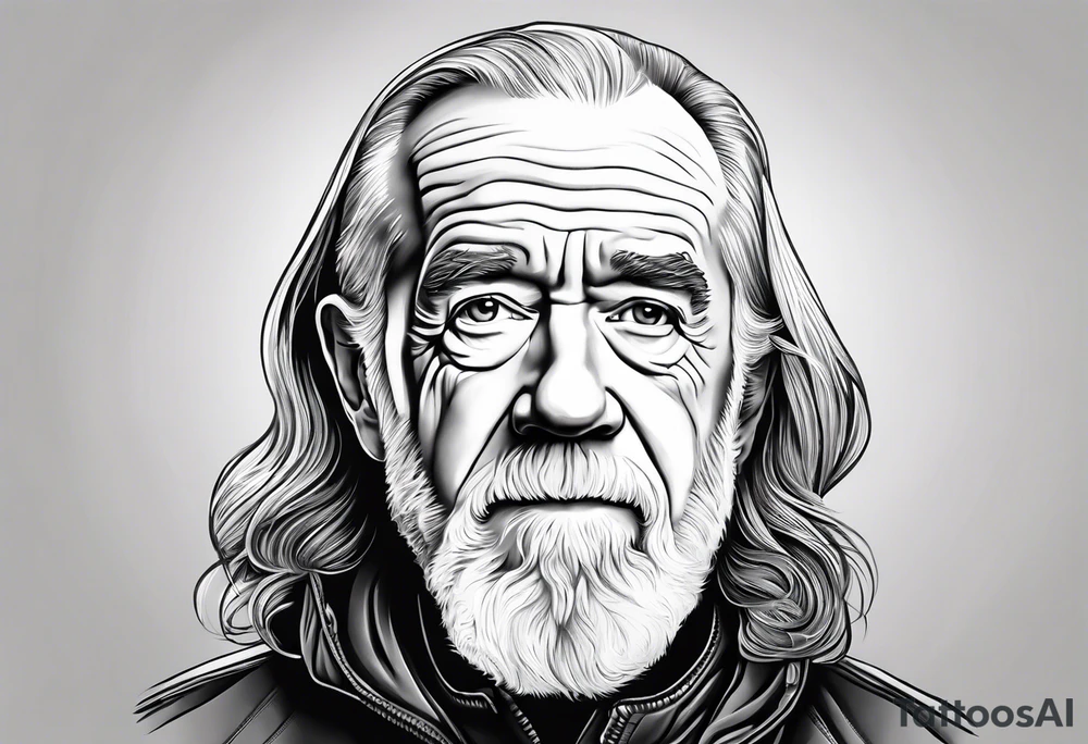 george carlin as a saint tattoo idea