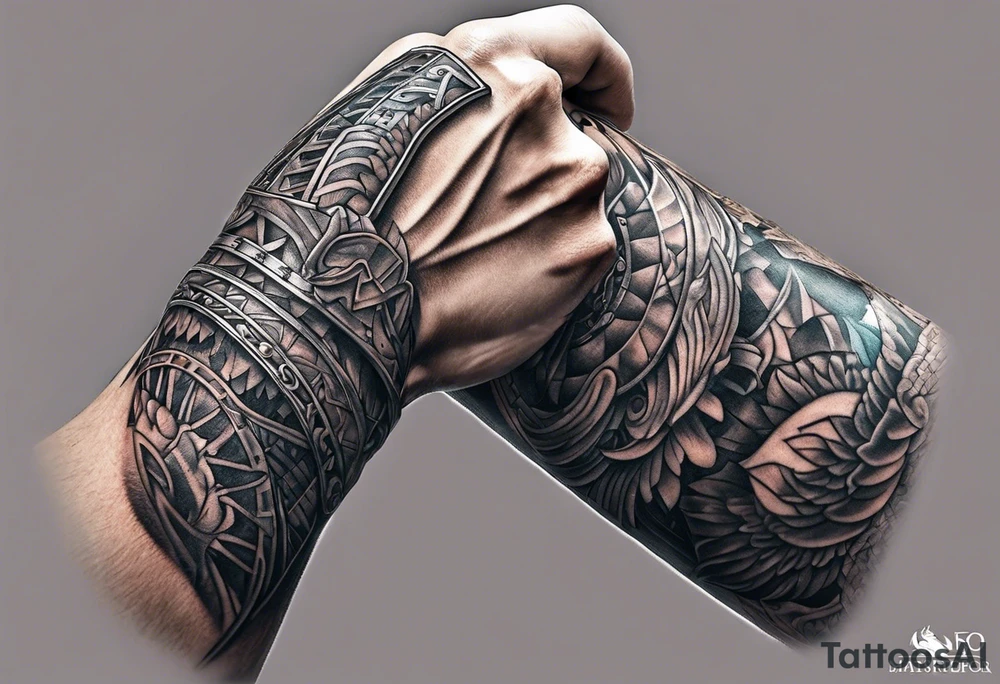 Gladiator forearm tattoo idea