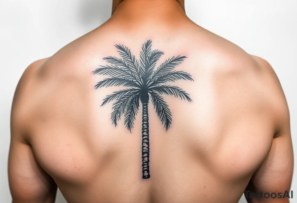 palm tree, arm sleeve tattoo idea