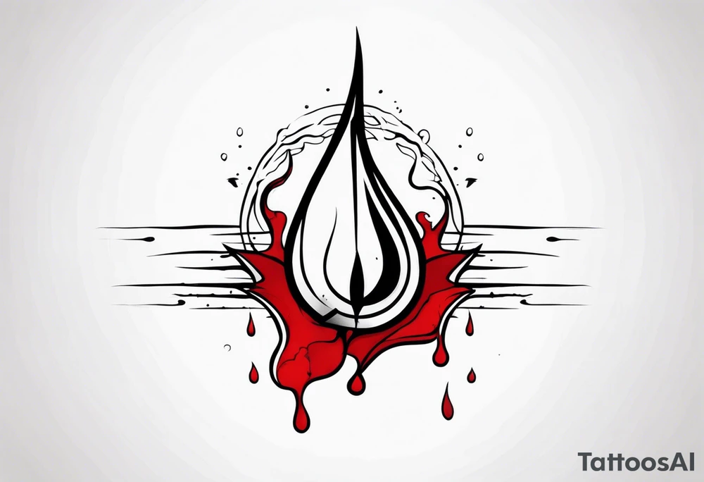 Bleeding tear flows tattoo design tattoo idea