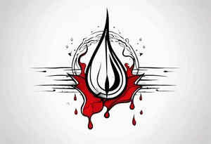 Bleeding tear flows tattoo design tattoo idea