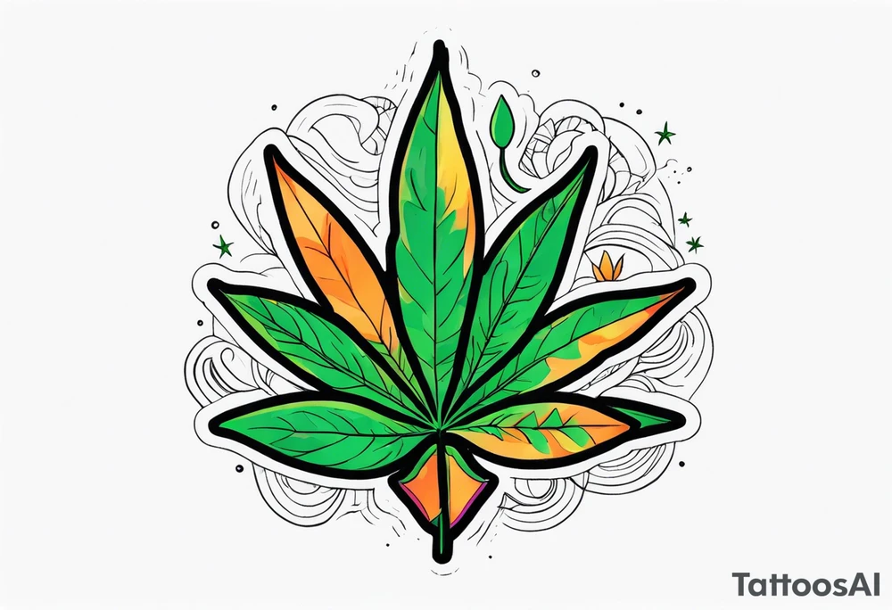 Marijuana and Psychedelic inspired tattoo tattoo idea