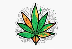 Marijuana and Psychedelic inspired tattoo tattoo idea