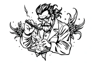 mad scientist cooking up meth tattoo idea