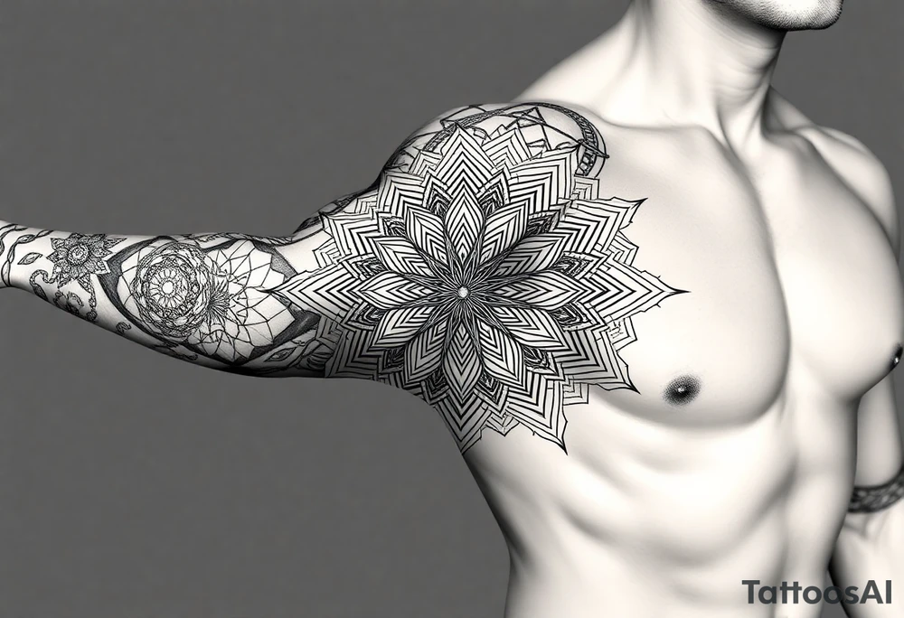 intricate mandala with sacred geometry and cosmic elements tattoo idea intricate mandala with sacred geometry and cosmic elements tattoo idea