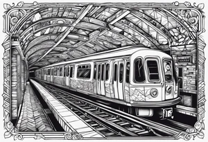 Subway крыша наркотики закат tattoo idea