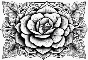 Tudor rose cygel tattoo idea