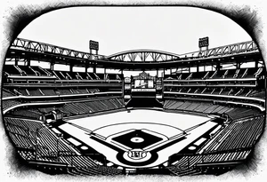 Minute Maid Park with Houston Astros written below it tattoo idea