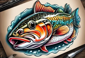 cutthroat trout tattoo idea