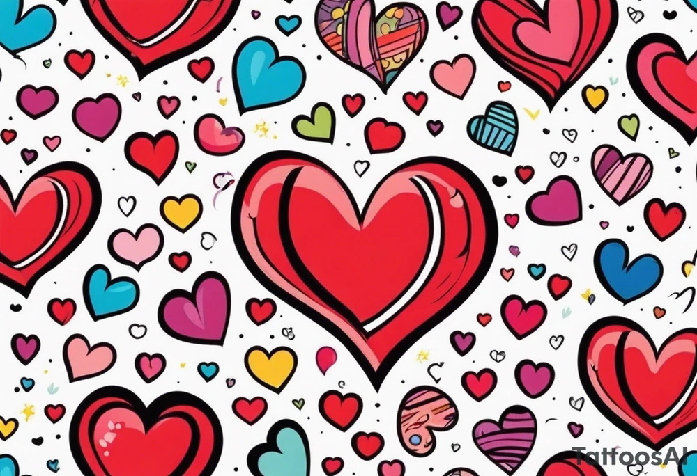 Heart made with letters p, s, and o tattoo idea